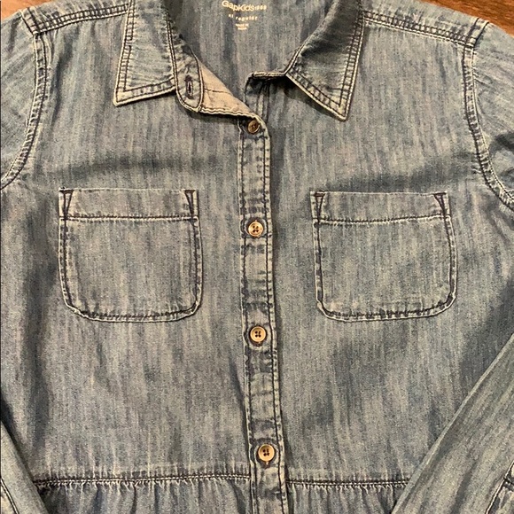 Gap Kids Size XL Denim Jean Blue Tunic Dress CUTE! - Picture 2 of 2